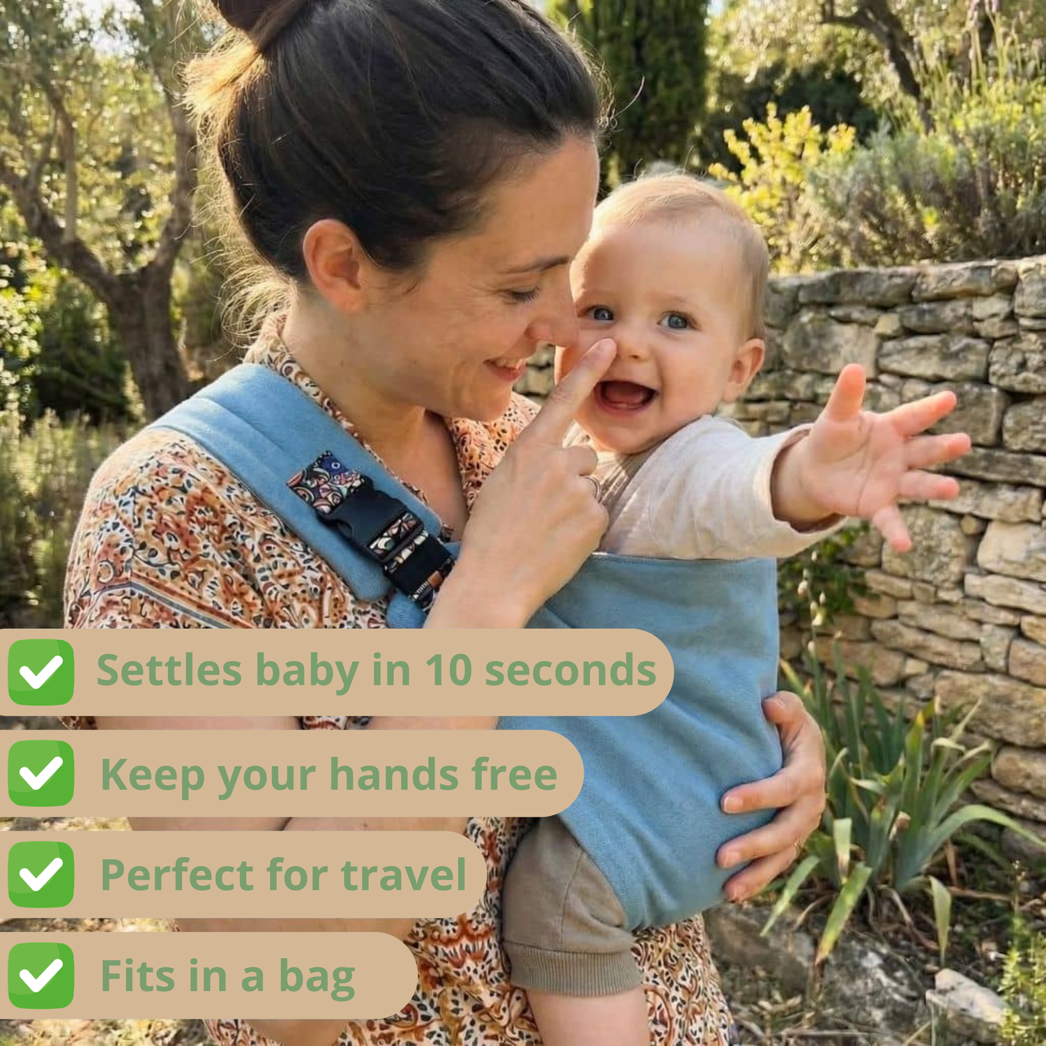 Ergonomic Hip Seat Baby Carrier — Hands Free in 10 Seconds